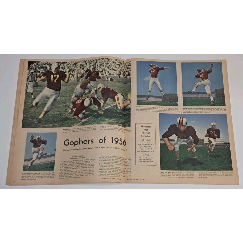 Picture Magazine Minneapolis Sunday Tribune 9/23/1956 Minnesota Gophers Welk - Picture 6 of 9
